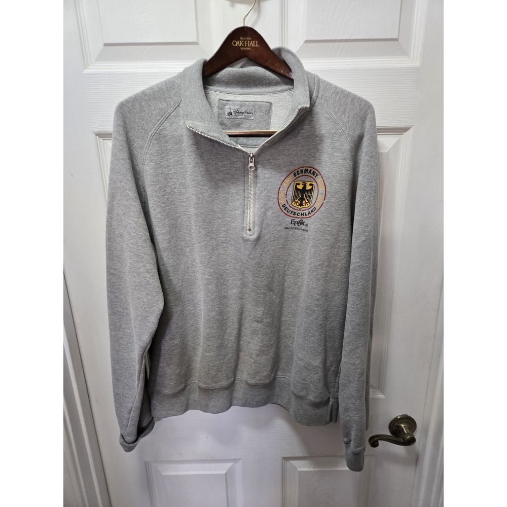 Disney Park Epcot Germany 1/4 Zip Mickey Mouse Pullover Sweater Size XL 2014